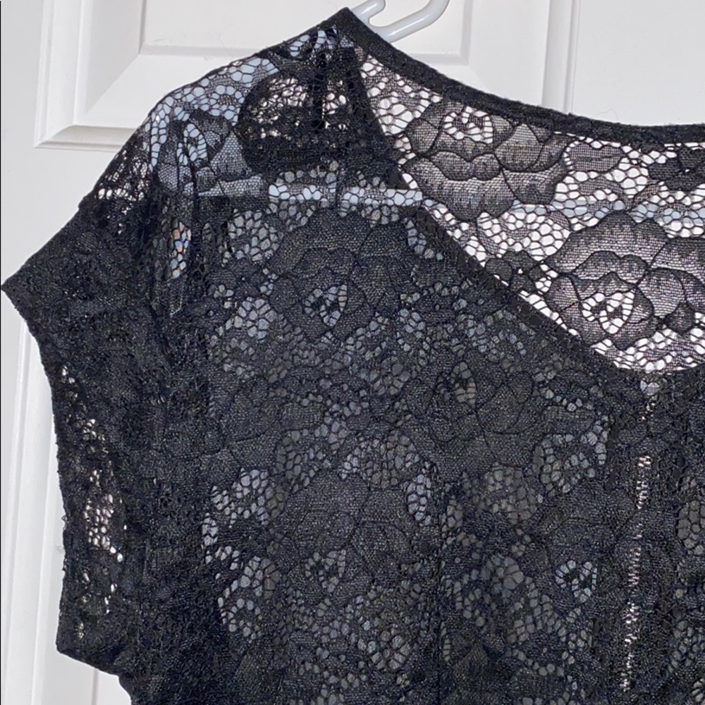 Black lace blouse